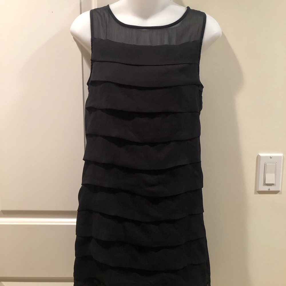 Forever 21 Black layered dress. Sheer top Size 6